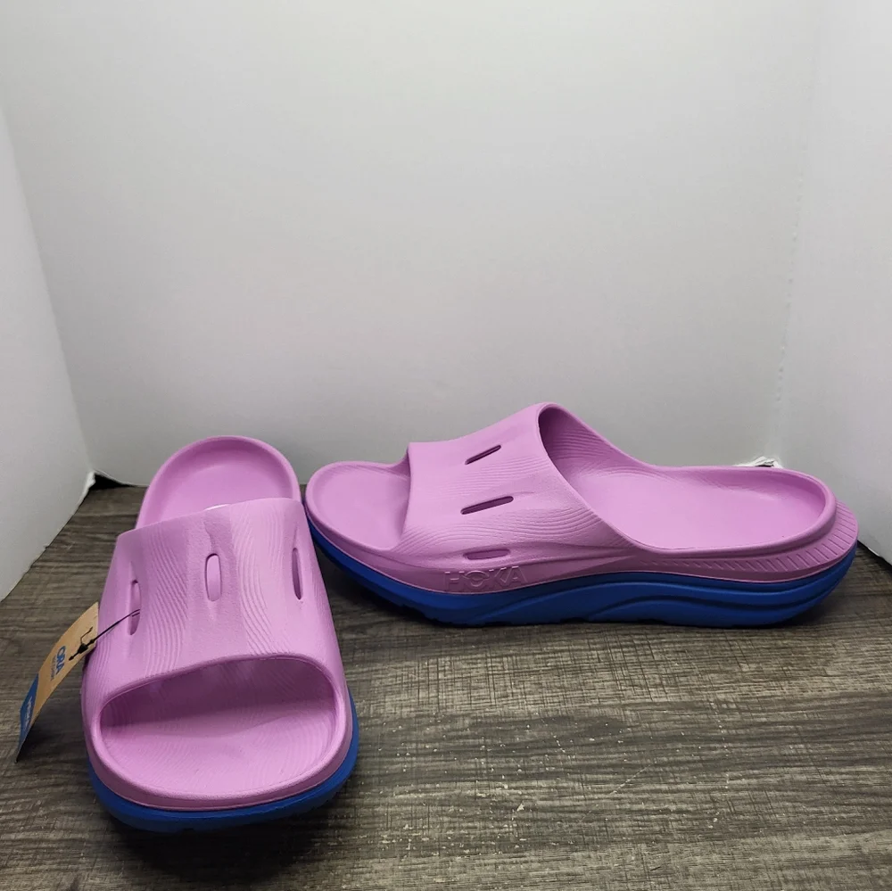 Hoka Ora Recovery Slide 3 New Men’s Size 13 US Cyclamen/ Coastal Sky